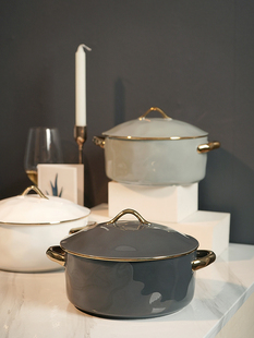 双耳汤碗带盖高颜值面条碗大号陶瓷创意大碗大汤盆家用泡面碗单个
