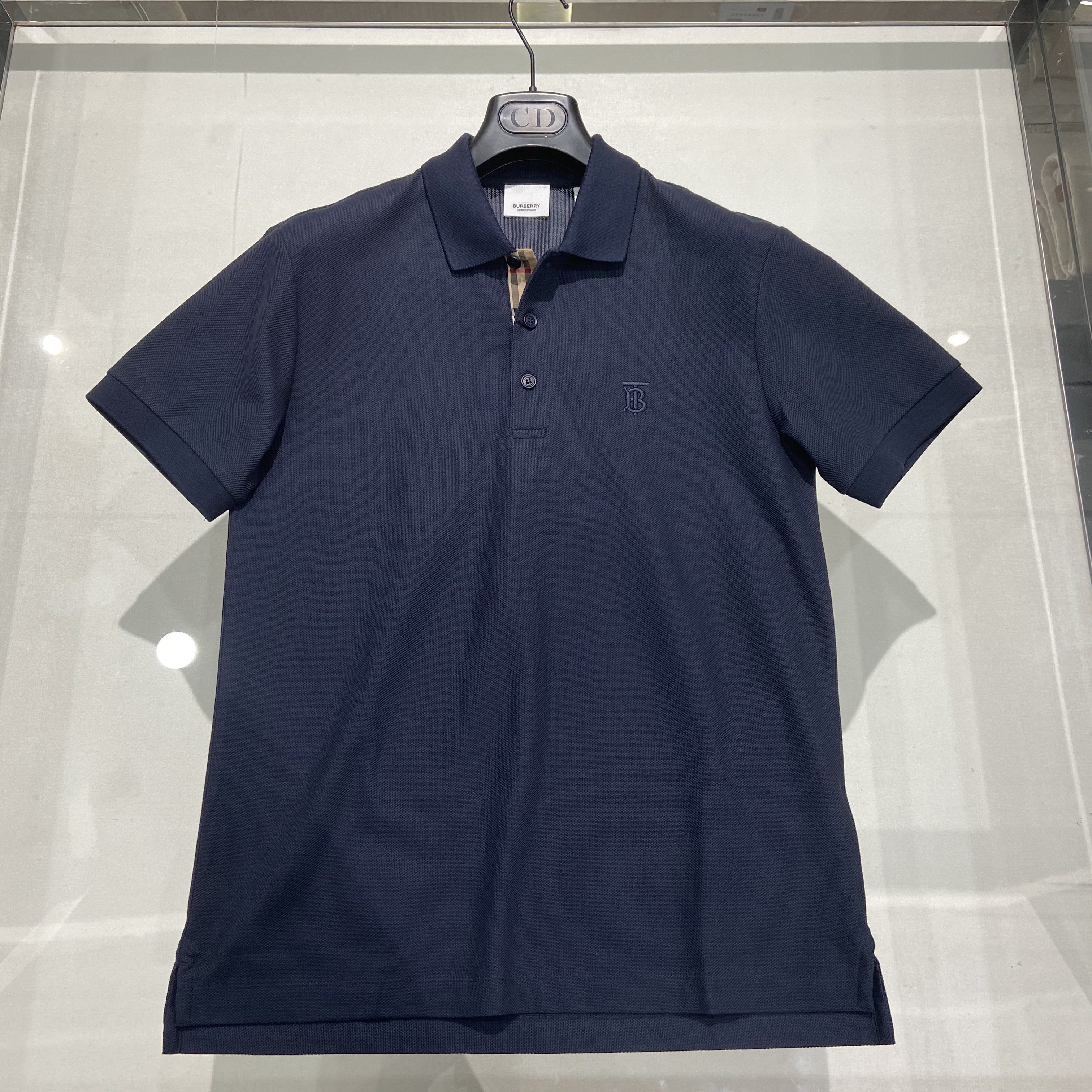 现货burberry博柏利 新款领口tb字母刺绣标男短袖polo衫 8014004
