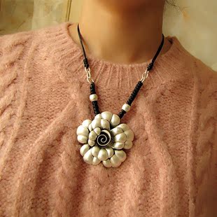 花朵多层毛衣链