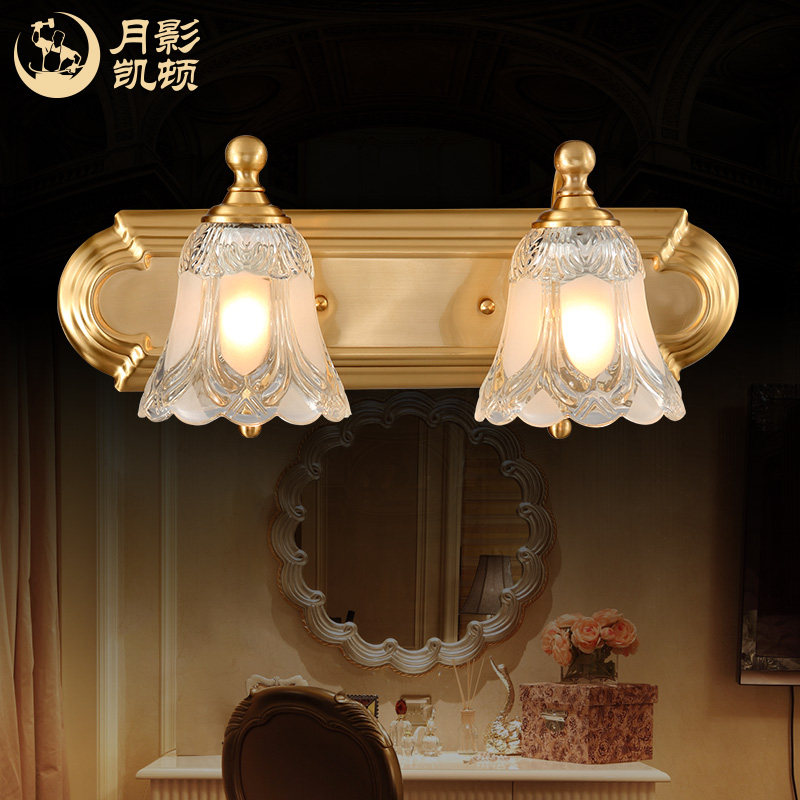 月影凯顿 卫生间全铜三头卫生水晶灯水晶 mc722系列壁灯
