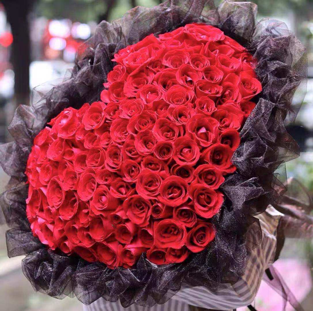 哈尔滨鲜花同城速递红玫瑰999花束99