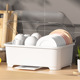 日式加厚带盖厨房沥水碗筷收纳盒家用台面放碗箱碗柜碗碟盘置物架
