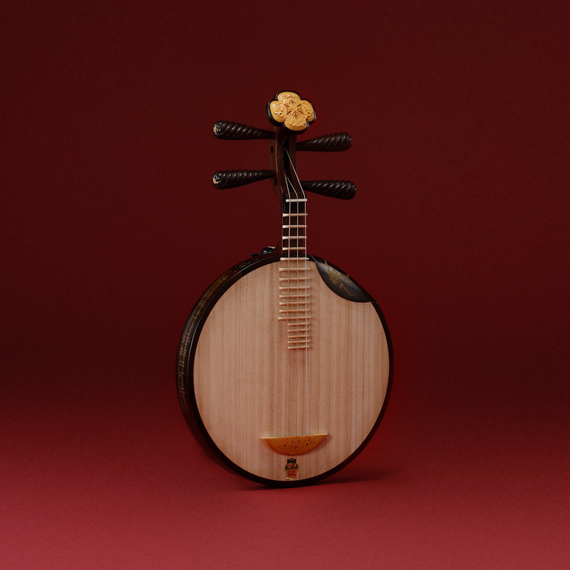 敦煌牌fsx80kkk冯少先八十大寿纪念款月琴上海民族乐器一厂