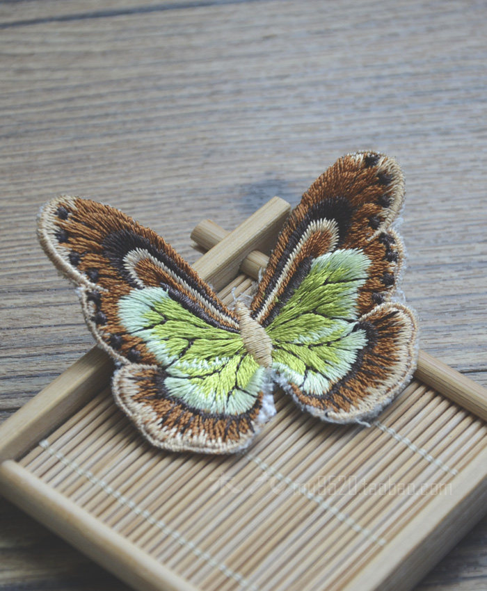 服装装饰辅料精美时尚刺绣蝴蝶布贴补丁贴diy手工饰品配件材料