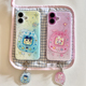 韩风ins创意趣味卡通游戏机拓麻歌子吊坠挂件16promax适用iphone15pro双层闪粉14手机壳苹果13硬壳少女情侣