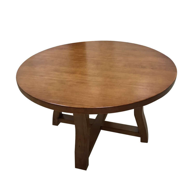 圆形餐桌现代中式简约家用吃饭桌子实木圆桌餐桌椅组合可旋转圆桌