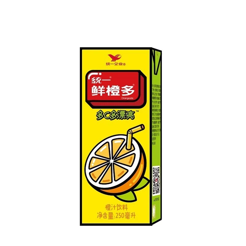 统一鲜橙多饮料250ml盒元气浓缩果味饮品果汁