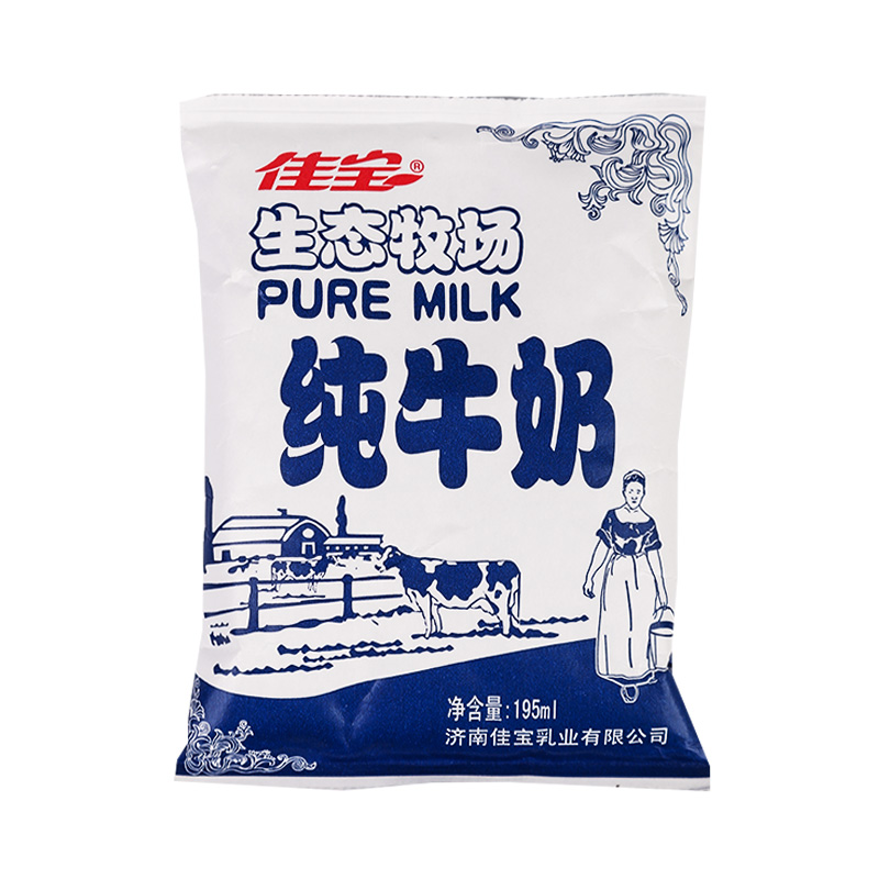 佳宝生态牧场纯牛奶195ml/袋