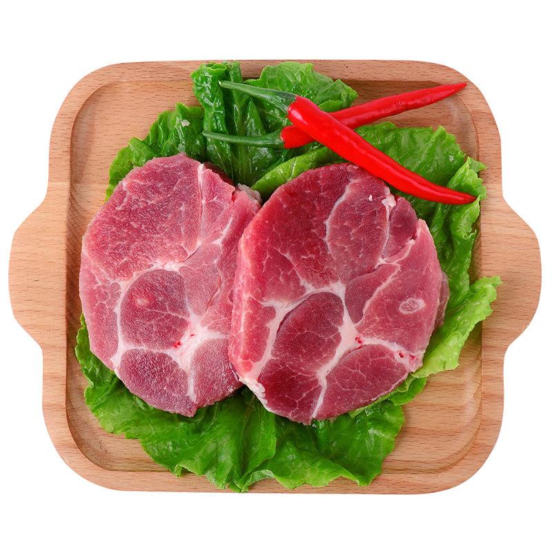 精制梅花肉卷300g/盒肉片梅肉板油食用食品新鲜汁香四溢