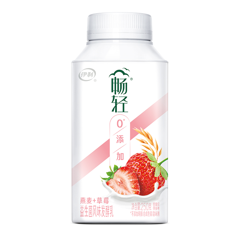 伊利畅轻风味发酵乳燕麦燕麦片 草莓酸奶益生菌有机原味蛋白营养