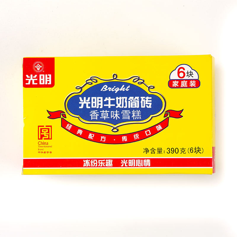 光明牌牛奶简砖(香草) 390克/盒