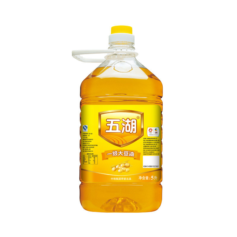 五湖大豆油5升/桶一级营养优质家用浓香食用油新鲜优质大豆