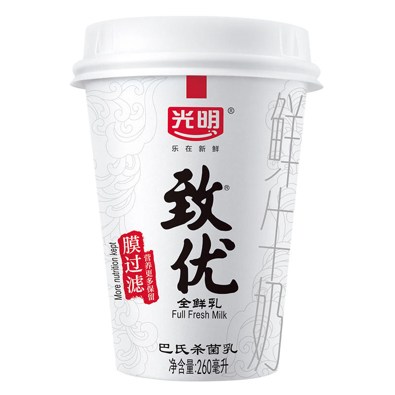 光明致优高品质鲜奶260ml杯牛奶牛乳新鲜蛋白高端营养