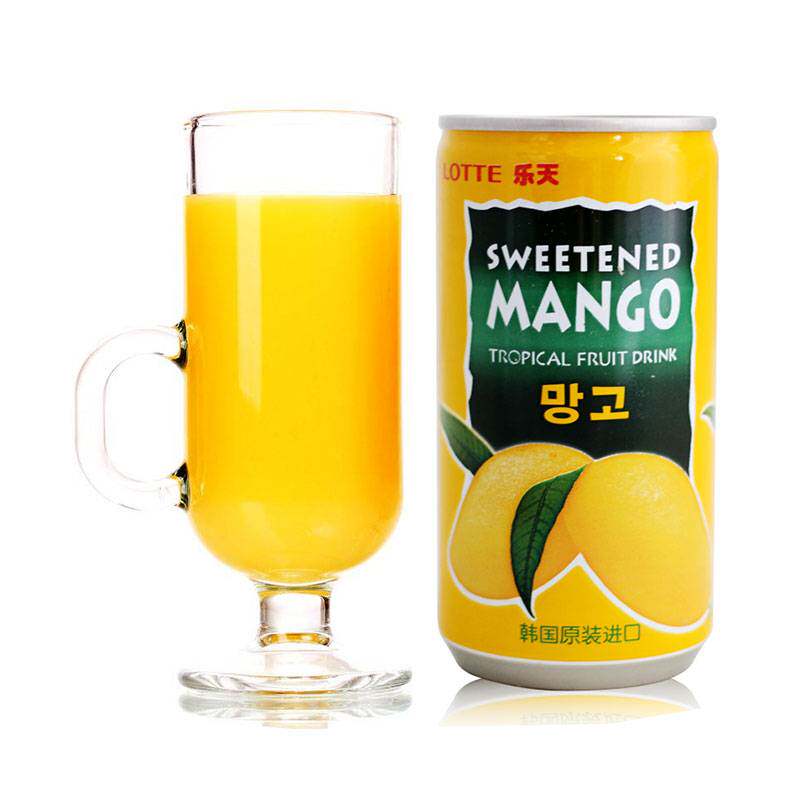 乐天芒果饮料180ml/听果汁芒果汁罐装天然原味营养原装