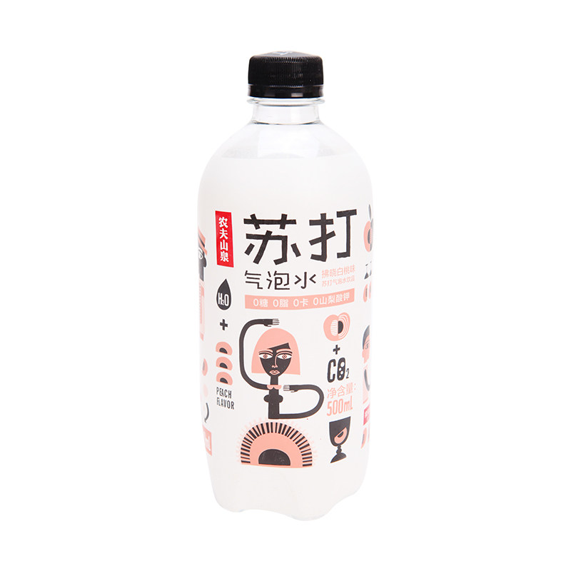农夫山泉苏打气泡水拂晓白桃味500ml