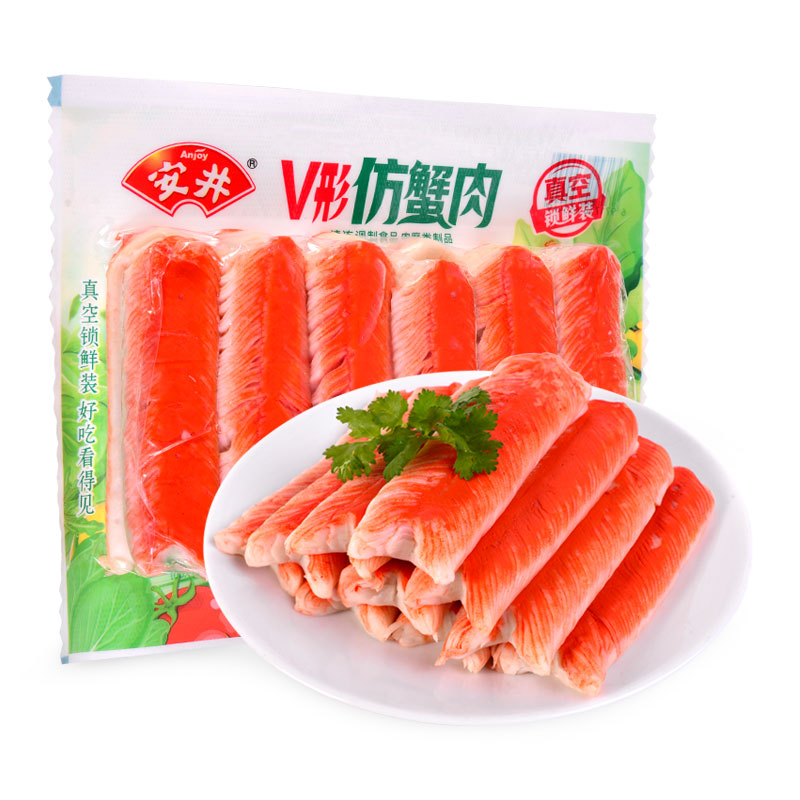安井锁鲜装v形仿蟹肉240g包