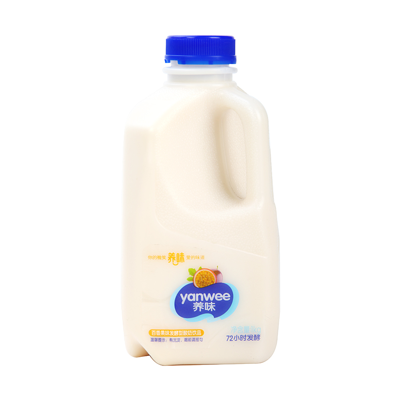 养味百香果味发酵型酸奶牛奶饮品饮料1kg/桶