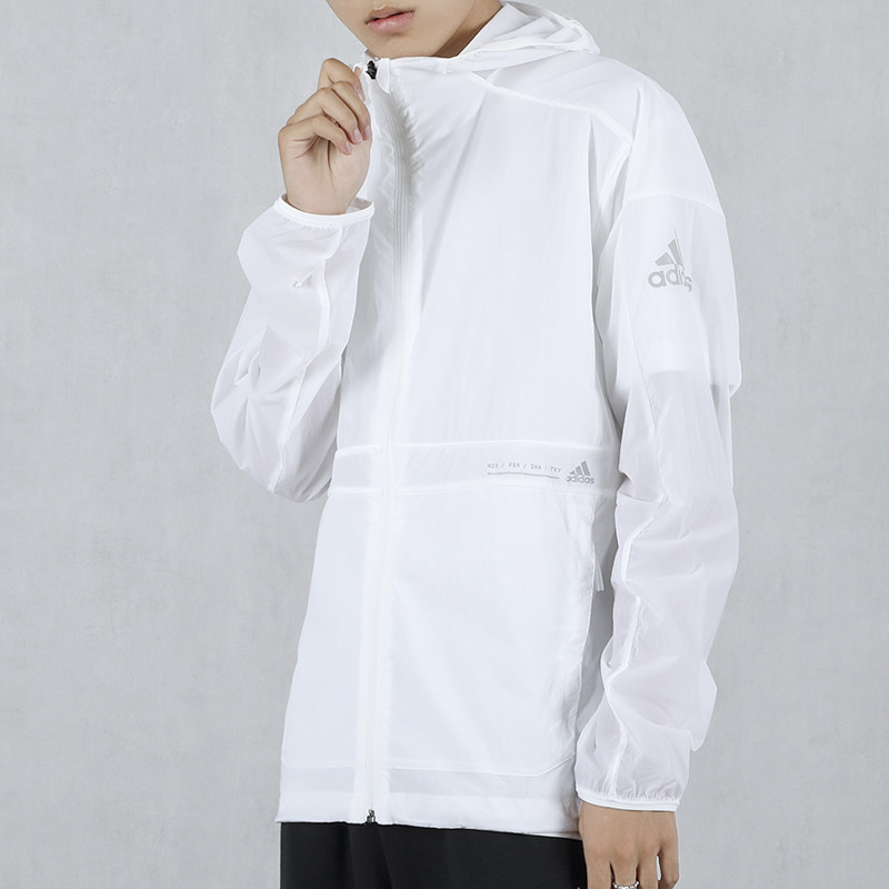 阿迪达斯防晒衣男官方旗舰2021秋冬薄款男款外套皮肤衣风衣ft2779