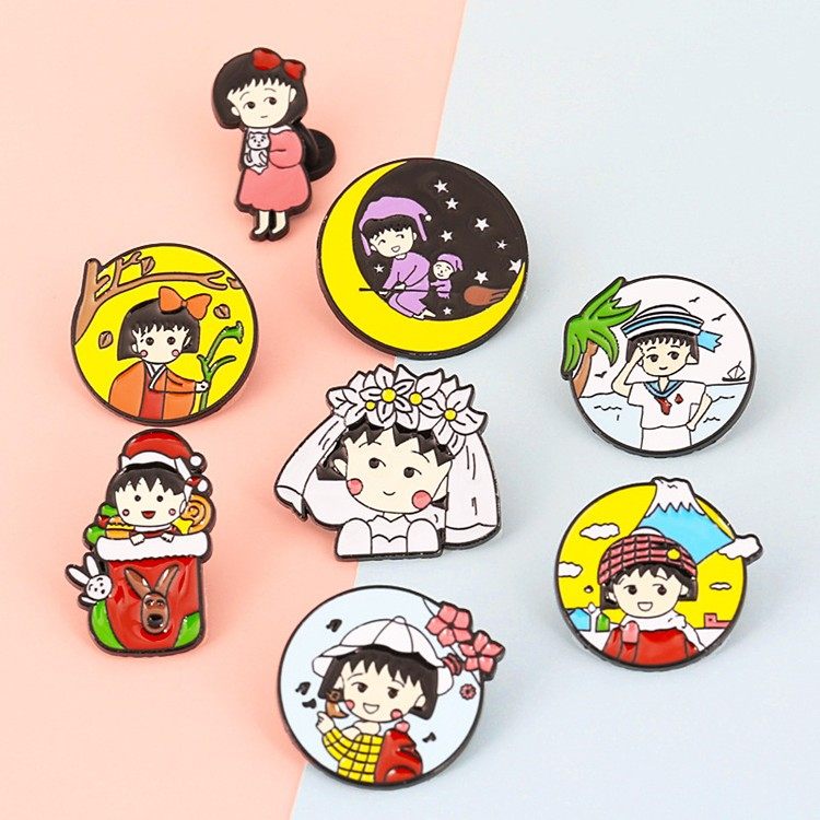 樱桃小丸子中古卡通复古胸章胸针好评好店