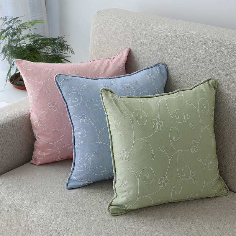 literature Solid Pillows a living room sofa Office Bedside Cushion Embroidery Flower Lumbar pillow Simplicity Japanese Pillowin the Home Fabric , Pillow/Pillow category - from Buy2taobao.com to provide professional Taobao agent buy service