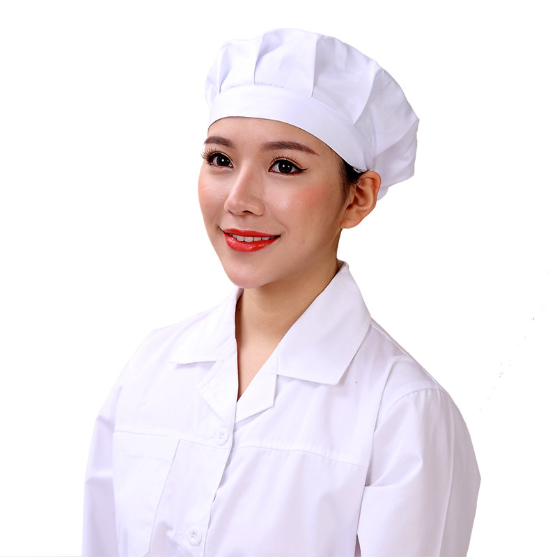 餐饮工作帽子男厨师厨房帽女食品工厂车间帽防尘透气帽食堂卫生帽