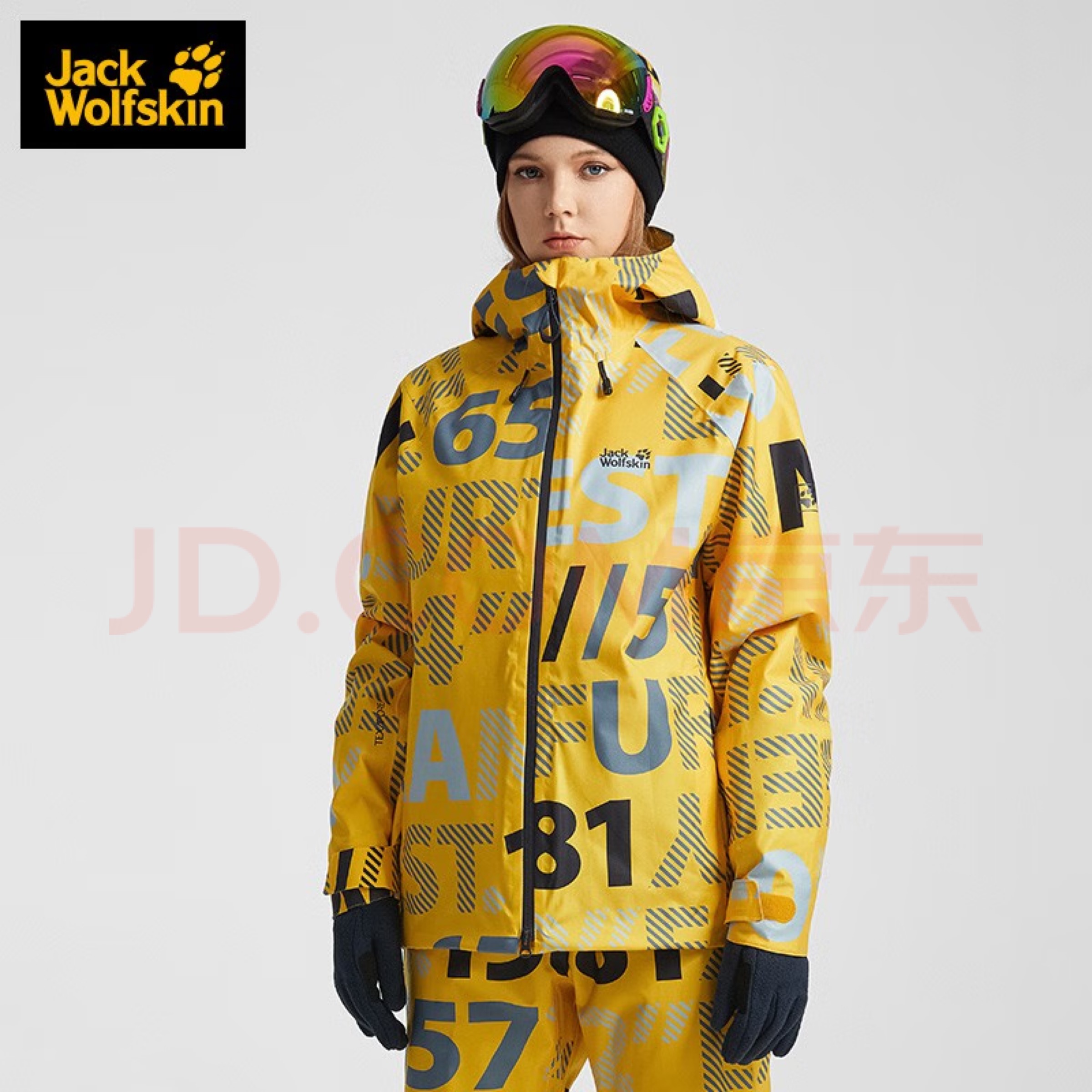 Jack Wolfskin狼爪男女同款滑雪服冬季户外时尚防风保暖滑雪外套