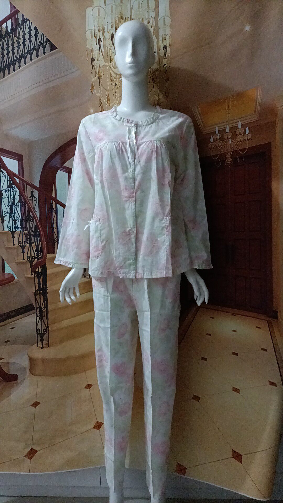 棉花堡女家居服睡衣纯绵长袖秋季夏秋薄韩版宽松优质特惠活动促销