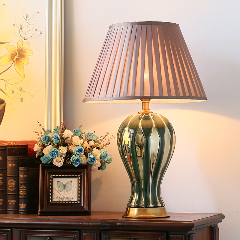 金开 艺术台灯-客厅边几角几台灯别墅样板房酒店大堂装饰蓝色大号台灯