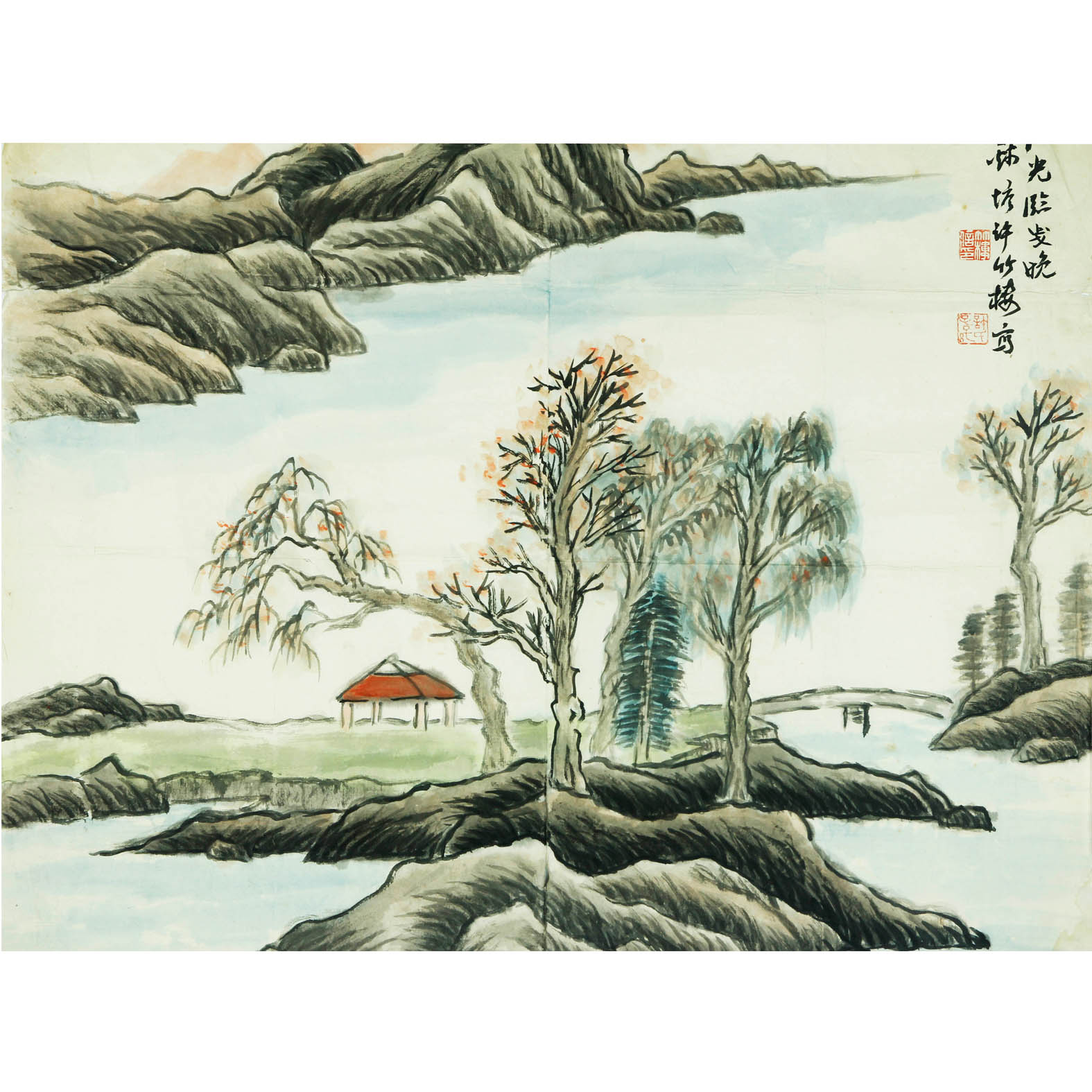 已故著名画家 许竹楼 《如此风光照夜晚》