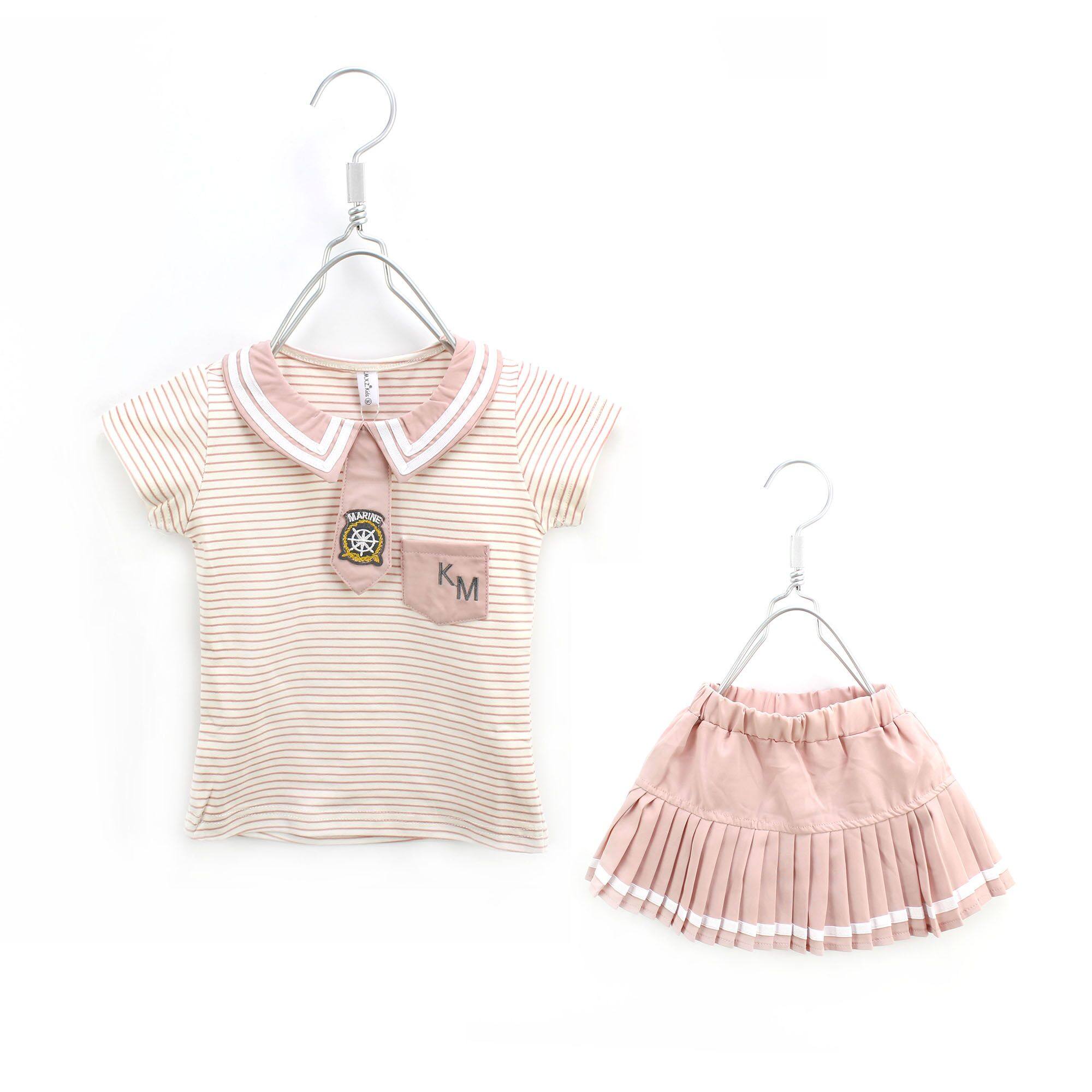 【亏本不退换】c0563可米小猪套装t恤 百褶裙夏装小童女童童装