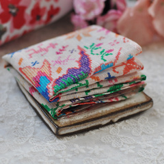 花间旧事283作品-日本进口纯棉手工制薄手帕女文艺手绢吸汗和风