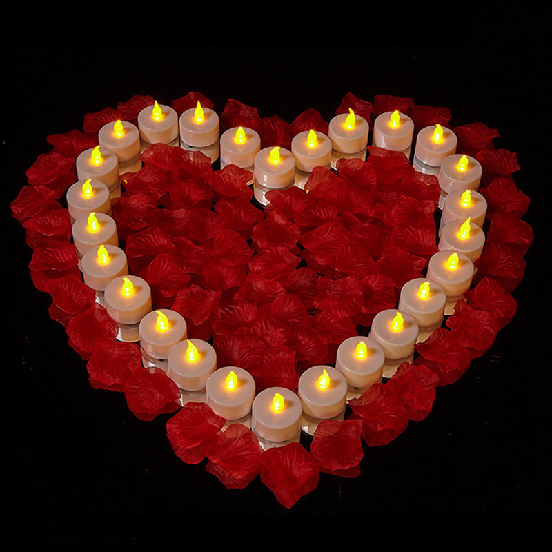 电子蜡烛求婚_led电子小蜡烛引路灯表白求婚浪漫生日创意布置爱心形