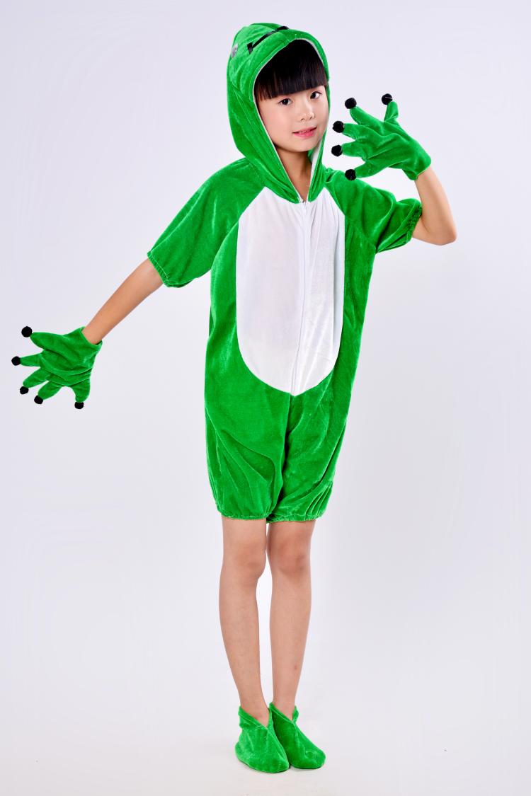 六一节儿童动物服小青蛙演出服小跳蛙衣服小蝌蚪找妈妈青蛙表演服