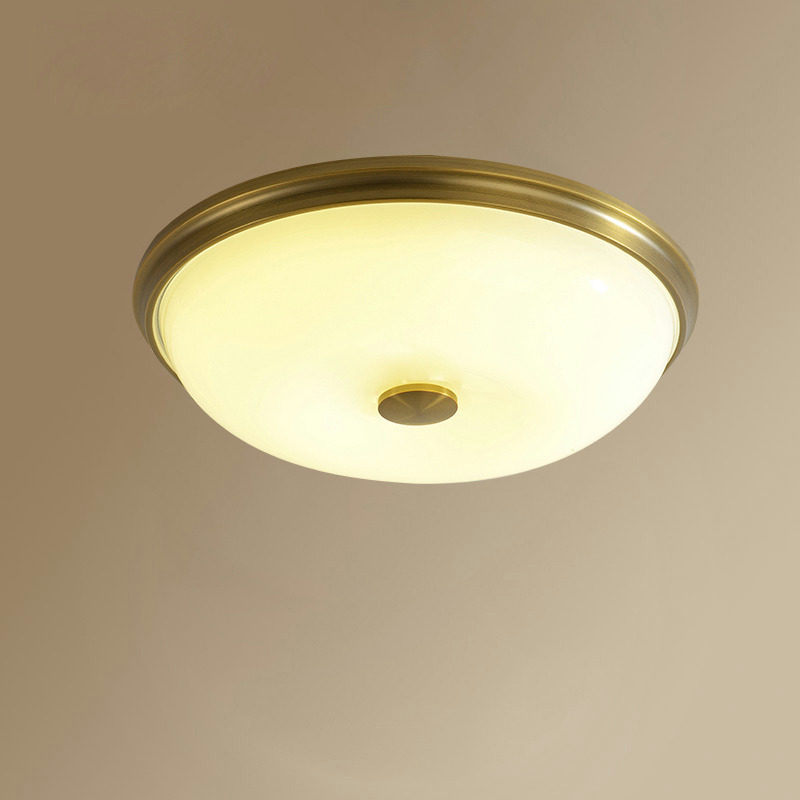 美式复古吸顶灯卧室阳台过道圆形灯北欧现代简约门厅走廊衣帽间灯