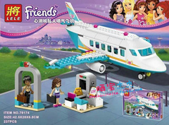将牌79174 女孩系列之心湖城私人喷气飞机 儿童益智拼装积木玩具