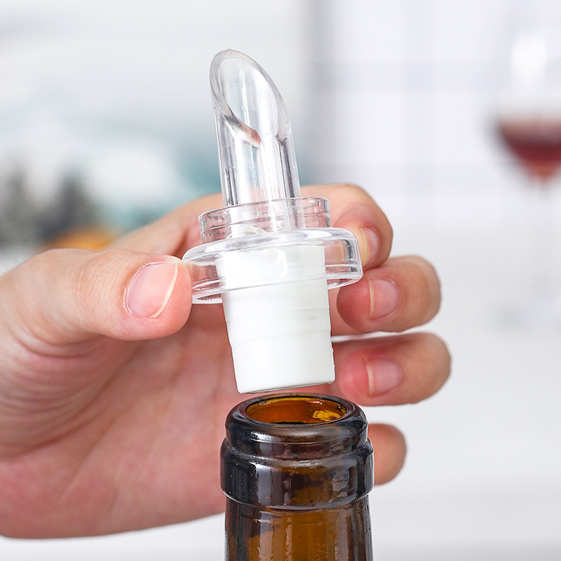 日式创意塑料带盖红酒塞倒酒器瓶口盖子醋酱油瓶密封塞瓶子导流器