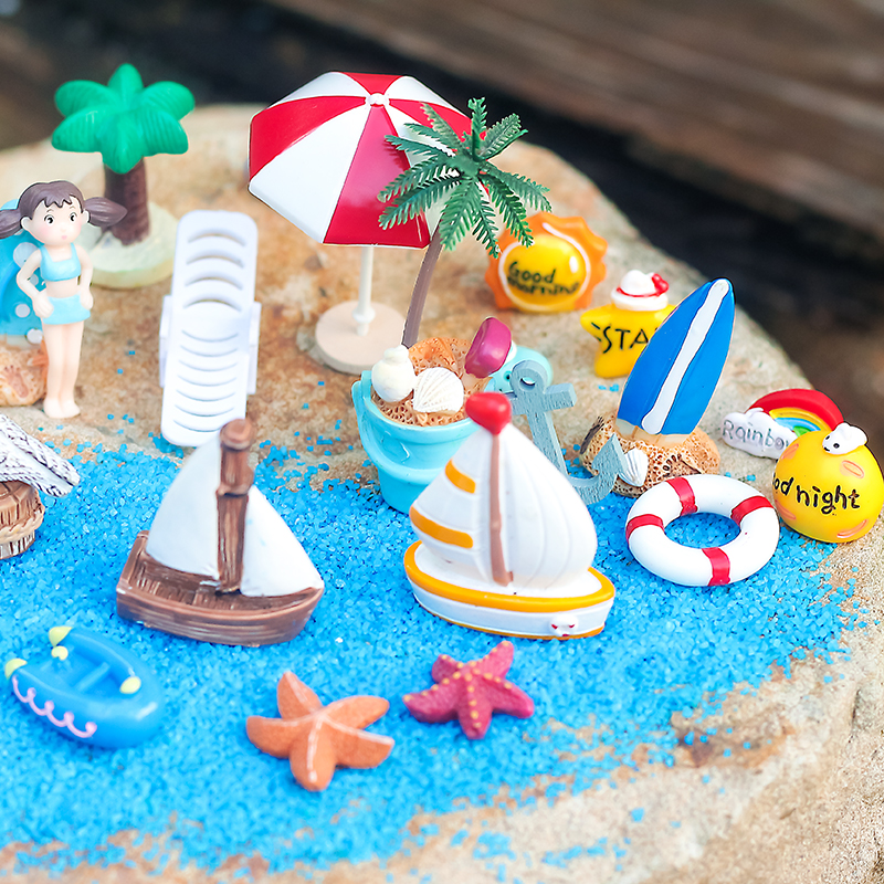Ocean Sandy beach theme Scenery Decoration originality Potted plant Miniature Model Landscaping diy Decoration Materialsin the Flower delivery/Flowers simulation/Plants gardening , Creative mini-plant category - from Buy2taobao.com to provide professional Taobao agent buy service
