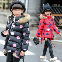 童装女童冬季棉袄中大童儿童加厚棉衣2016新款小女孩韩版棉服外套