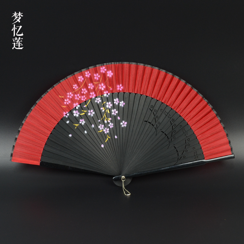 Sandy Dreams Chinese style Hanfu Folding fan cherry blossoms Fan black cheongsam Antiquity dance fold Japanese Fanin the Home Daily , Fan/Mini Fan/Fitting/Ice pad/Ice stickers , Fan category - from Buy2taobao.com to provide professional Taobao agent buy service