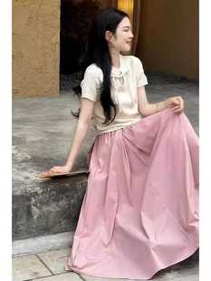 2024夏装新中式国风搭配一整套气质盘扣女神范小个子半身裙套装女
