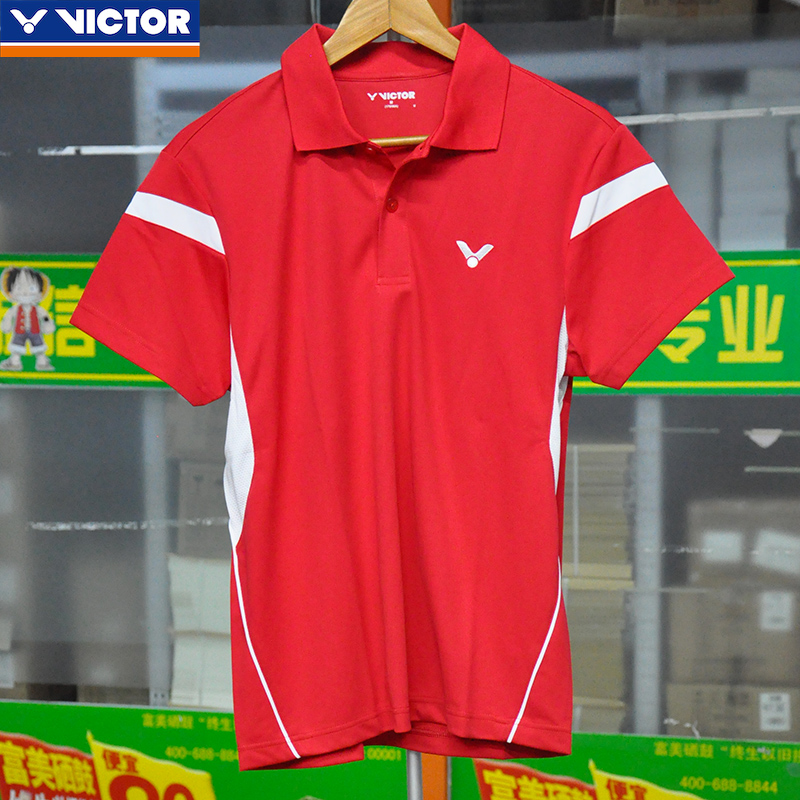 威克多VICTOR胜利透气羽毛球服男款短袖T恤运动服2008速干快干