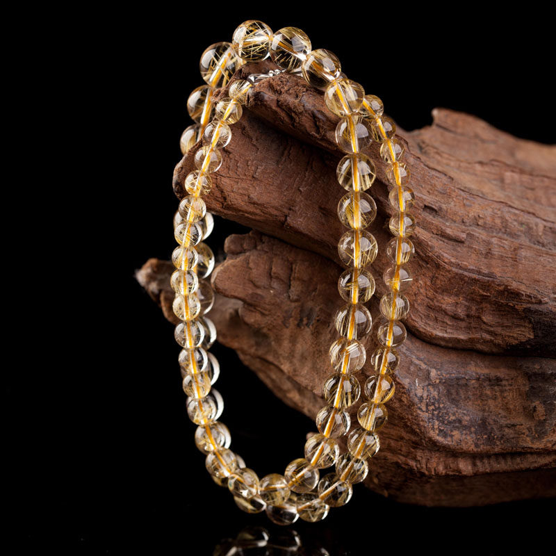 33.88克 收藏珍品 天然发晶项链 晶体干净 招财聚财