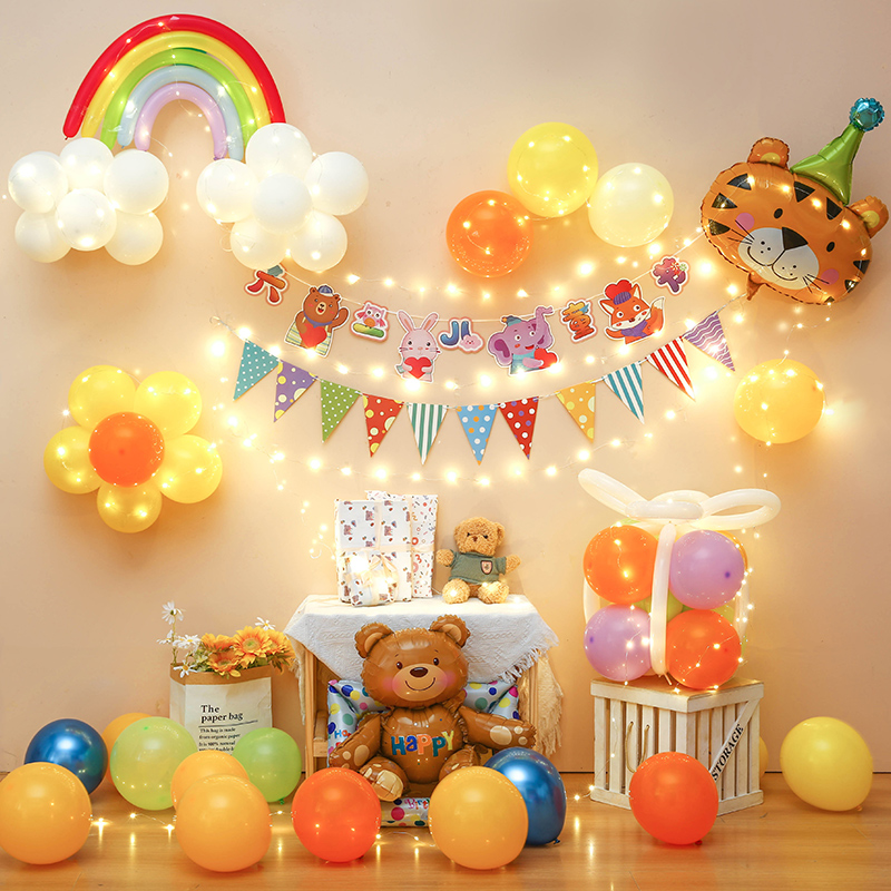六一儿童节装饰场景布置气球桌飘装扮
