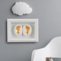 Baby's hand and foot prints, baby hair souvenir photo frame, new baby's hand and foot prints, permanent full moon, 100 day gift