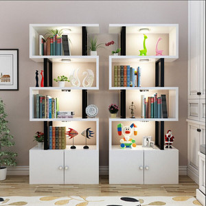 收纳柜产品架隔断柜置物架产品架组合发廊柜美容院墙面柜美发用品