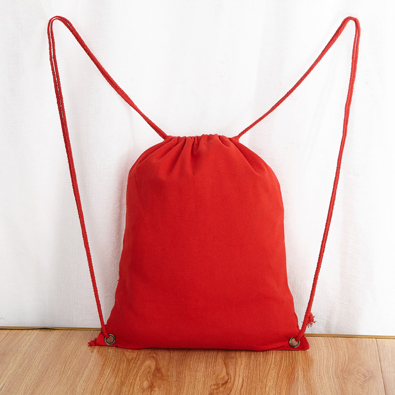 来图定制背包红色帆布束口袋喜袋福袋抽绳布袋礼品收纳袋送礼袋