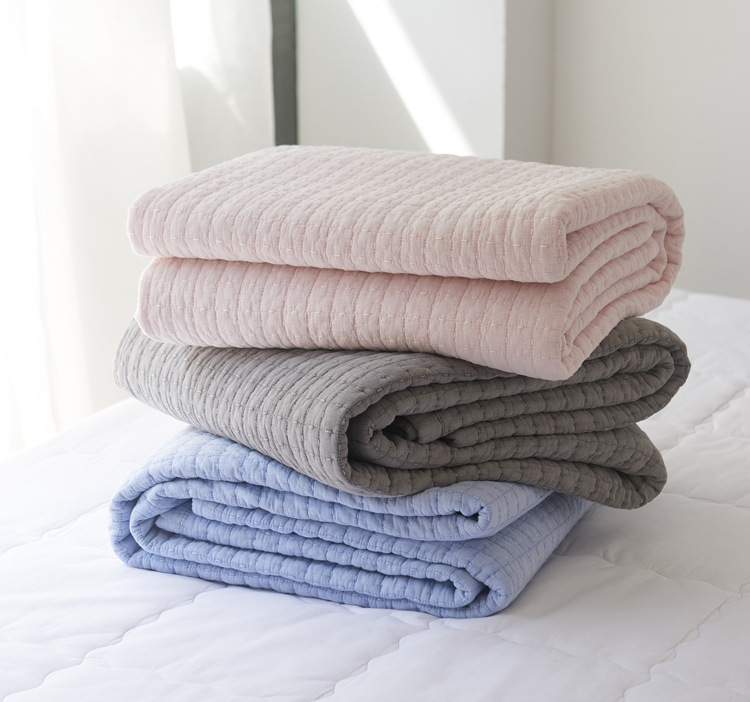 日韩简约全棉砂洗绗缝被 纯棉夏凉被夏被薄被子装饰毯床盖床单|ruв категории постельные принадлежности, слое покрытия - от Buy2taobao.com для оказания профессиональной услуги покупки агента Taobao