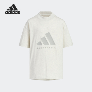 Adidas/阿迪达斯官方正品2024春季新款儿童圆领透气短袖JI9632