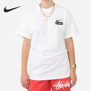 Nike/耐克官方正品新款男女背后印花涂鸦休闲短袖T恤CU9256-100