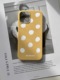 原创黄大圆点适用于iphone13pro max苹果12手机壳11PRO菲林硬壳i14max新款艺术14proMAX女款半包光面磨砂硬壳
